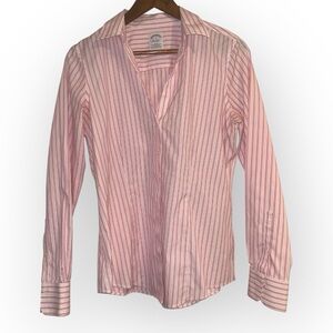 Brooks Brothers vintage button down striped fitted dress shirt SIZE 8